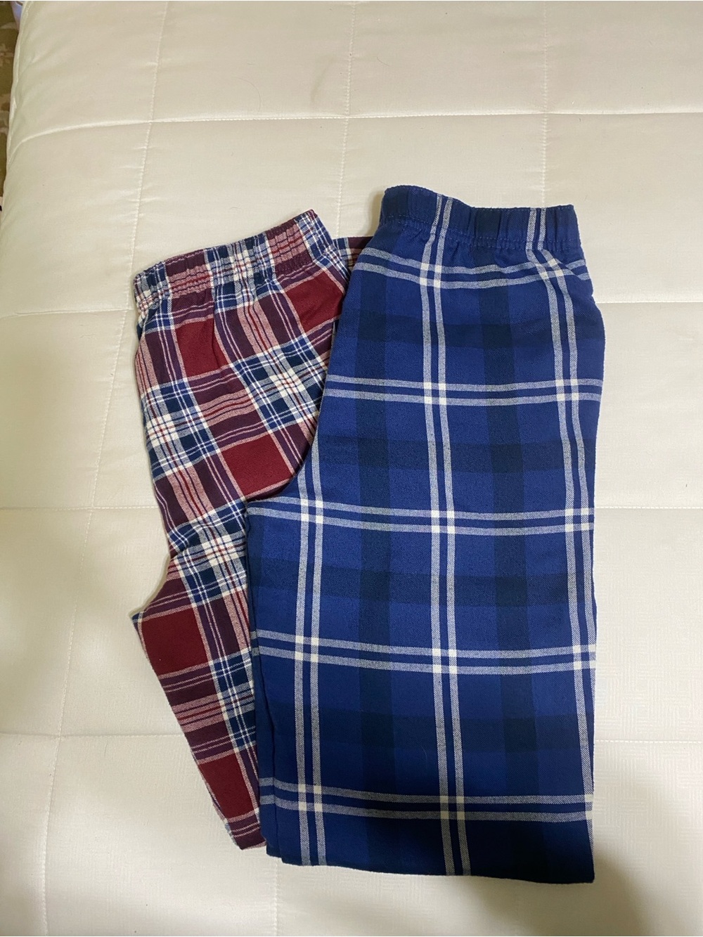 NWOTs Boys Old Navy Kids Plaid Pajama Pants - Blue and Burgundy Size 10-12